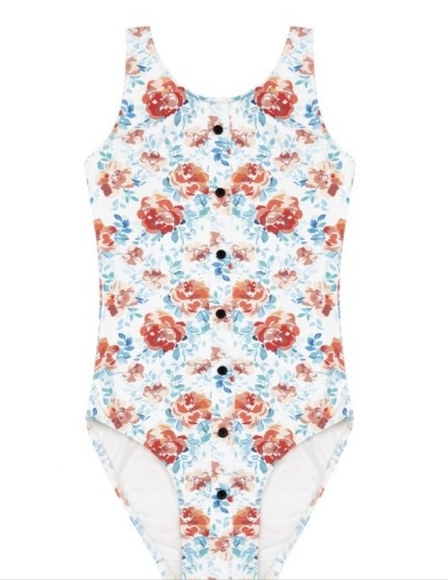 Piupiuchick girls one piece floral swimsuit